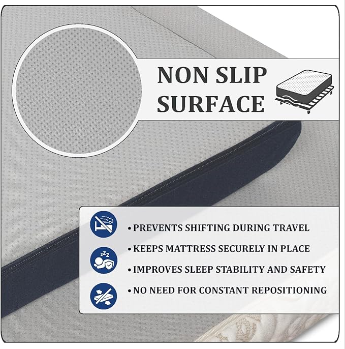Foamma 3” x 30” x 80” Camper/RV Travel High-Density Foam Bunk Mattress, Organic Cotton Cover, Made in USA, Comfortable, Travel Trailer, CertiPUR-US Certified