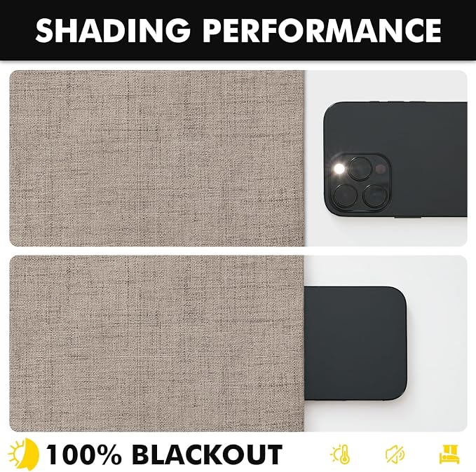 MIULEE 100% Blackout Linen Burlap Curtains - Image 7