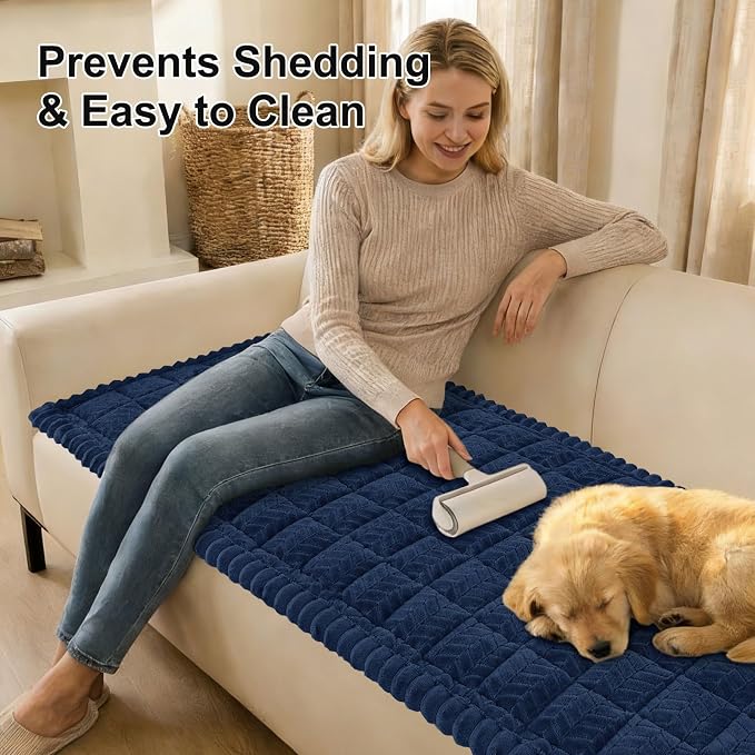 Smiry Couch Cover for Dogs, Non Slip Fuzzy Pet Sofa Covers Washable | Sofa - Image 3