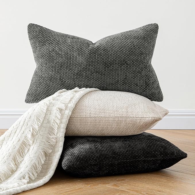 MIULEE Decorative Lumbar Throw Pillow Covers 12x20 in Neutral Beige 2 Pack | - Image 5