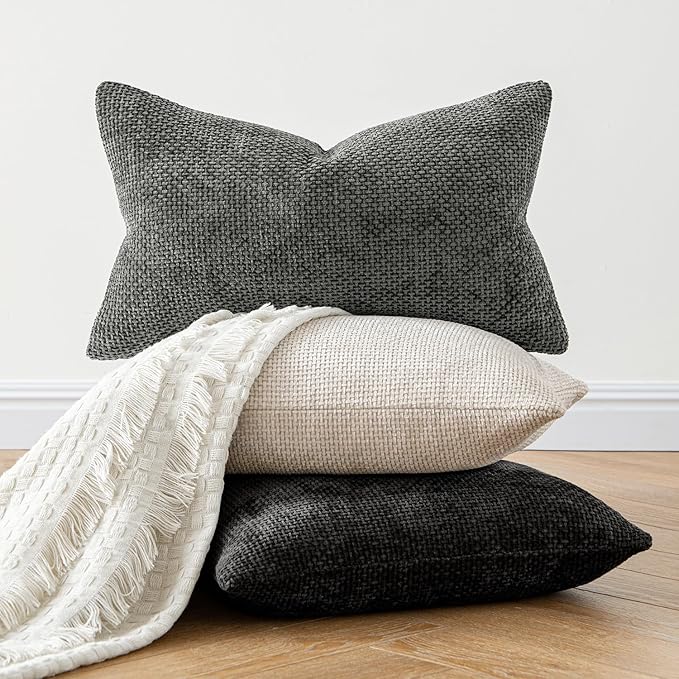MIULEE Decorative Couch Throw Pillow Covers 18x18 Inch Neutral Beige 2 Pack | - Image 4