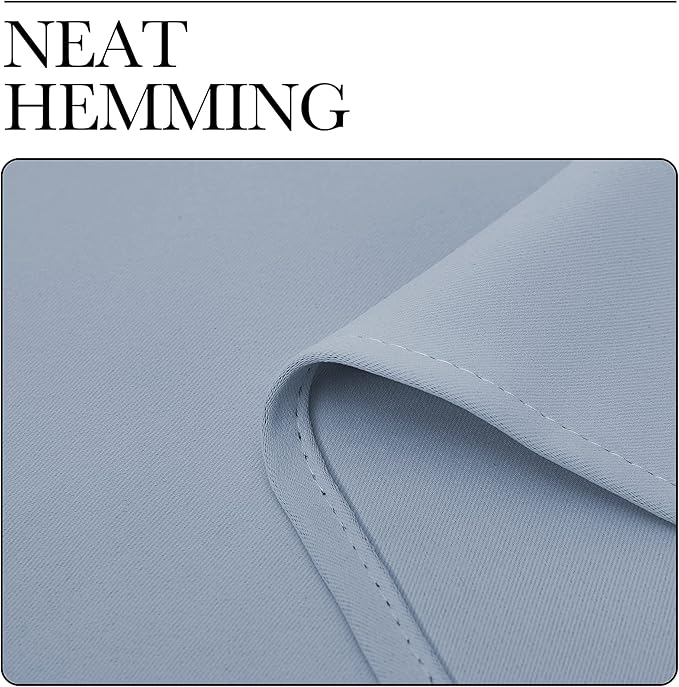 NICETOWN Room Darkening Curtains for Kitchen, Vintage Blue, Set of 2, 42 inches Wide by 50 inches Long, Window Treatment Thermal Insulated Solid Grommet Room Darkening Curtains/Drapes for Bedroom