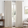 MIULEE 100% Blackout Linen Curtains by MIULEE