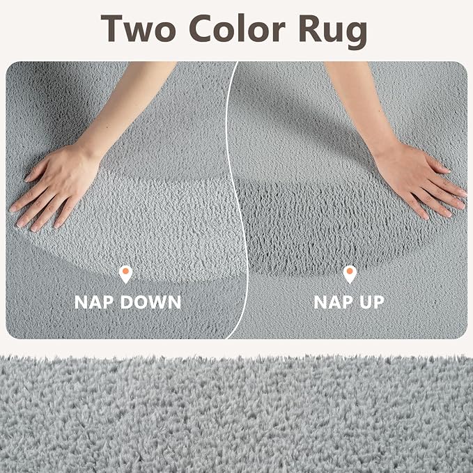 2x8 Light Grey Solid Runner Rug Washable Non-Slip - Image 9