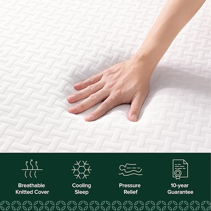 ZINUS 5 Inch Twin Cooling Essential Memory Foam Mattress [NewVersion], Fiberglass Free, Medium Feel, Breathable Cooling Layers, Certified Safe Materials