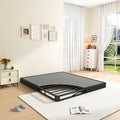 MAF 5 Inch Cal King Size King Box Spring, Low Profile Box Spring Cal King 3500 lbs Black Heavy Duty Metal Mattress Foundation with BoxSpring Cover, No Squeaky, Easy Assembly