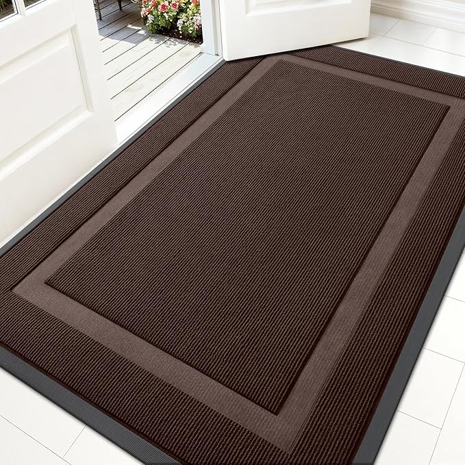 OLANLY Front Door Mat Outside 59x34, All-Season Heavy-Duty Rubber Doormat | by OLANLY