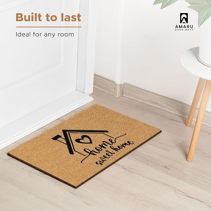 Coir Welcome Mat, Home Sweet, 17 x 29 in | 100% Natural Coir, Anti-Shedding - Image 5