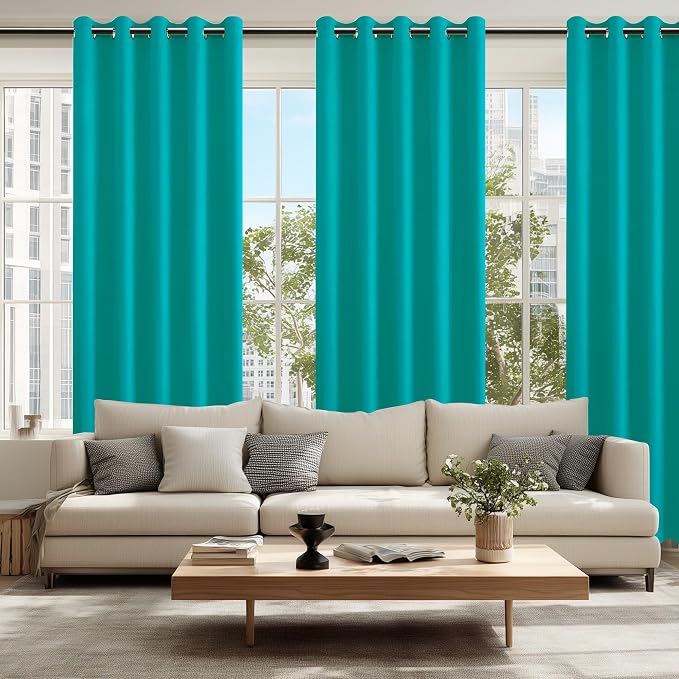 Blackout Curtains for Bedroom, Peacock Teal, 60 x 84 Inch, 2 Panels | Thermal - Image 6