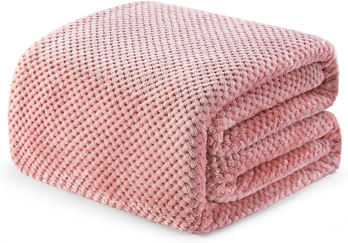 Exclusivo Mezcla Soft Waffle Fleece Bed Blanket Twin Size, Cozy Fluffy Design by ExclusivoMezcla
