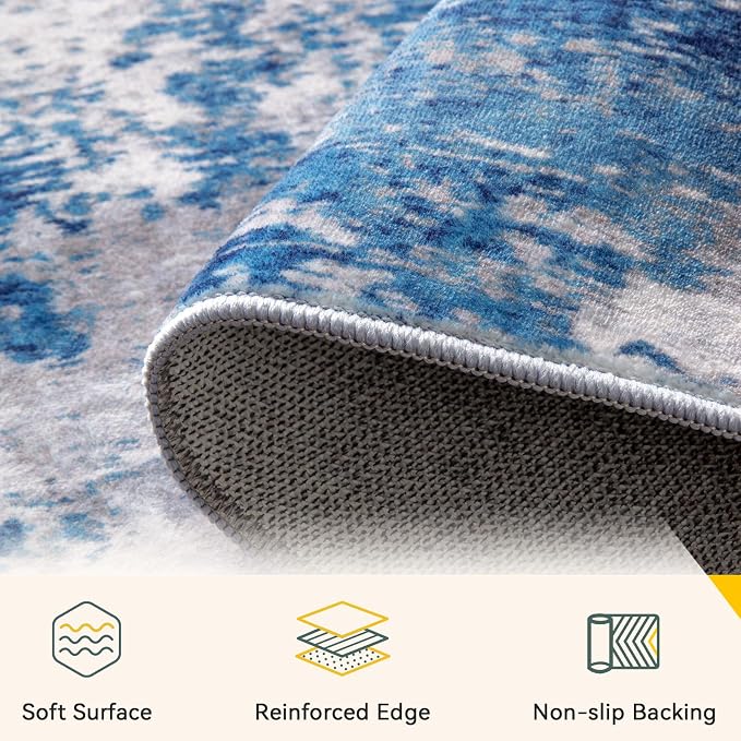 RELEANY Washable Round 4ft Area Rug - Image 3