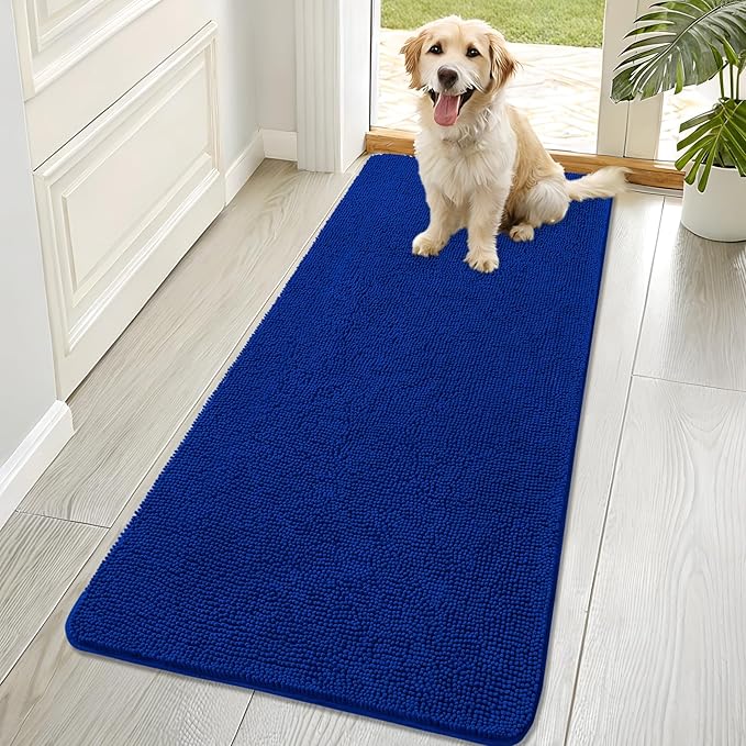 OLANLY Dog Door Mat for Muddy Paws 70x32, Super Absorbent Chenille Mud Mat | by OLANLY