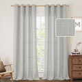 Light Grey Linen Curtains 84 Inch Long by LAMIT