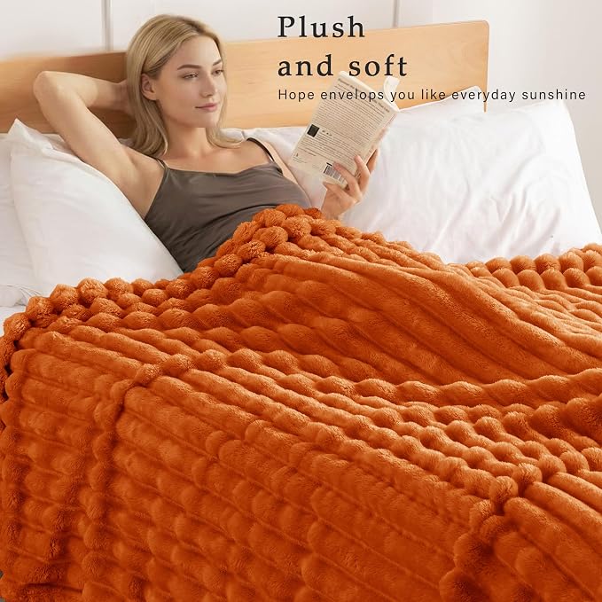 Exclusivo Mezcla Striped Twin Size Fleece Blanket - Image 2