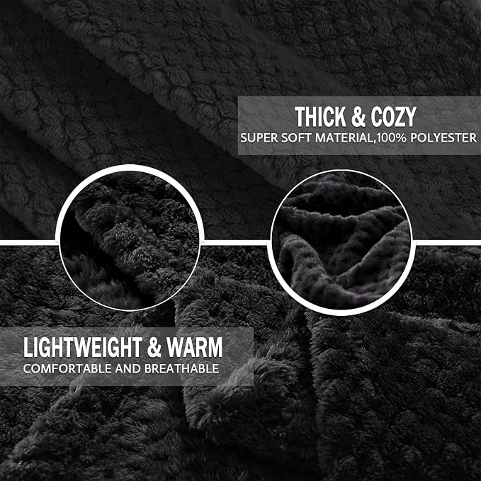 Exclusivo Mezcla Large Waffle Fleece Throw Blanket - Image 4