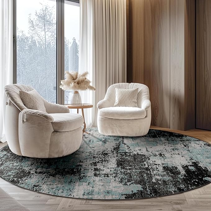 RELEANY Washable Round 8ft Area Rug by RELEANY