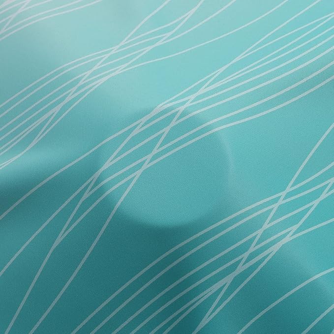 Teal and Grayish White Ombre Blackout Curtains - Image 8