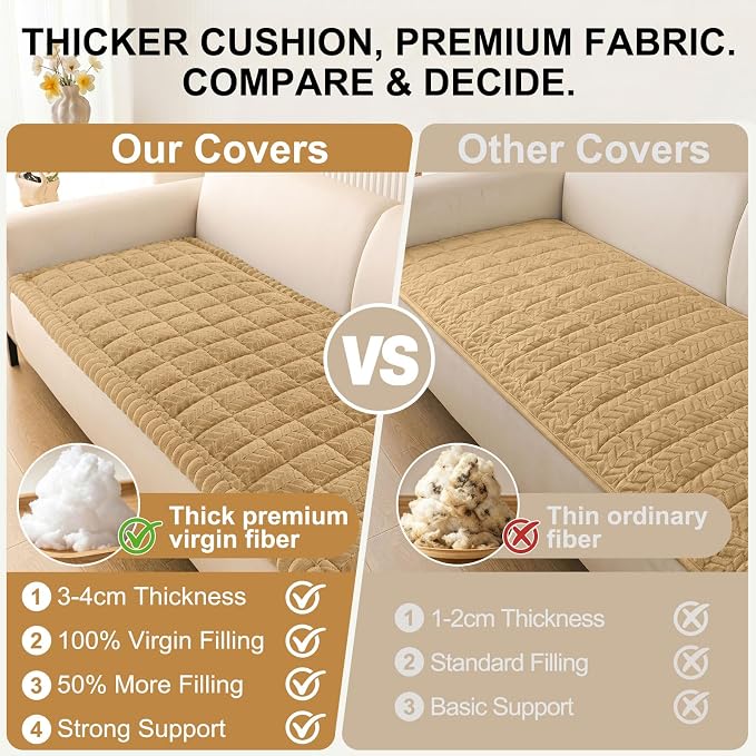 Smiry Couch Cover for Dogs, Non Slip Fuzzy Pet Sofa Covers Washable | Sofa - Image 4
