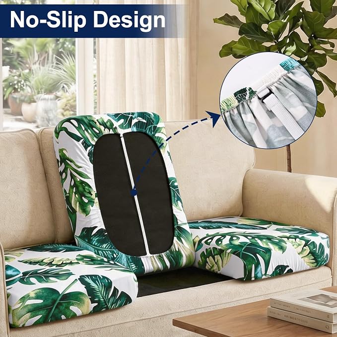 Smiry Waterproof Patio Cushion Covers, Stretch Outdoor Furniture Covers | Couch - Image 4