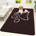 OLANLY Dog Door Mat for Muddy Paws 59x35, Paw Print Design Chenille Mud Mat | by OLANLY