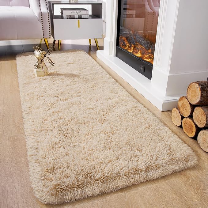 Chicrug Soft Runner Rug for Bedroom Living Room Plush Fluffy Rug 2x10 | Shag - Image 2