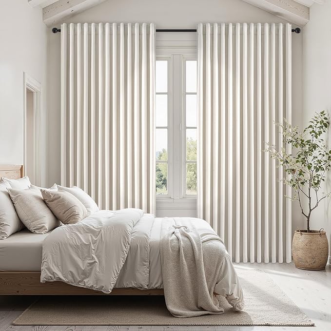 Extra Wide 100 Inch Length Blackout Curtains & Drapes 84 Inches Long 2 Panels - Image 6