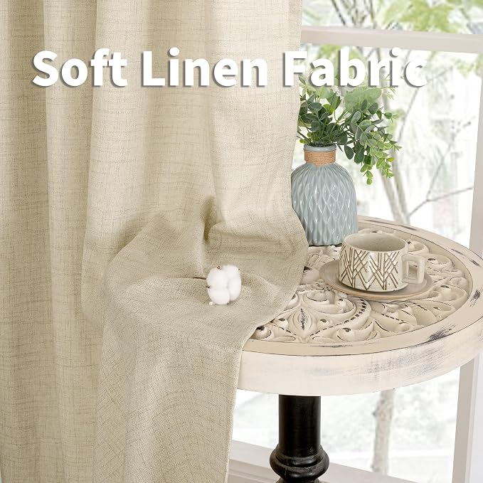 YoungsTex Linen Curtains 80 Inch Length - Image 6