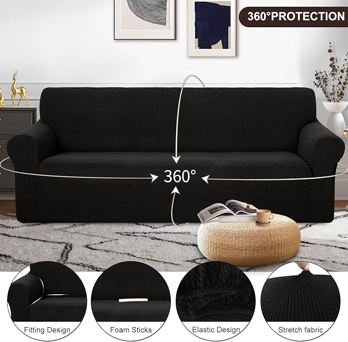 U-NICE HOME 4 Seater Stretch Couch Cover - Image 3