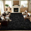 7x10 Large Black Fluffy Soft Area Rug Non-Slip by ModernHomeDecor