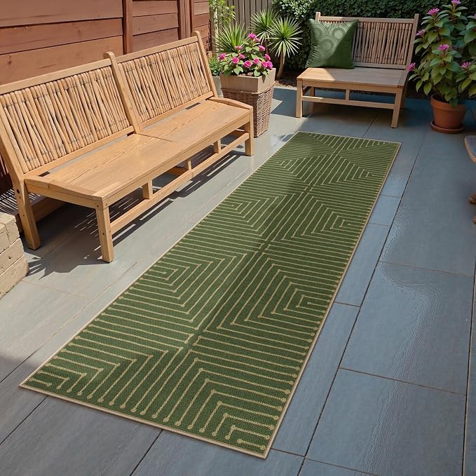 Lahome Green Runner Rug, 2x8 Washable Runner Rug - Image 6