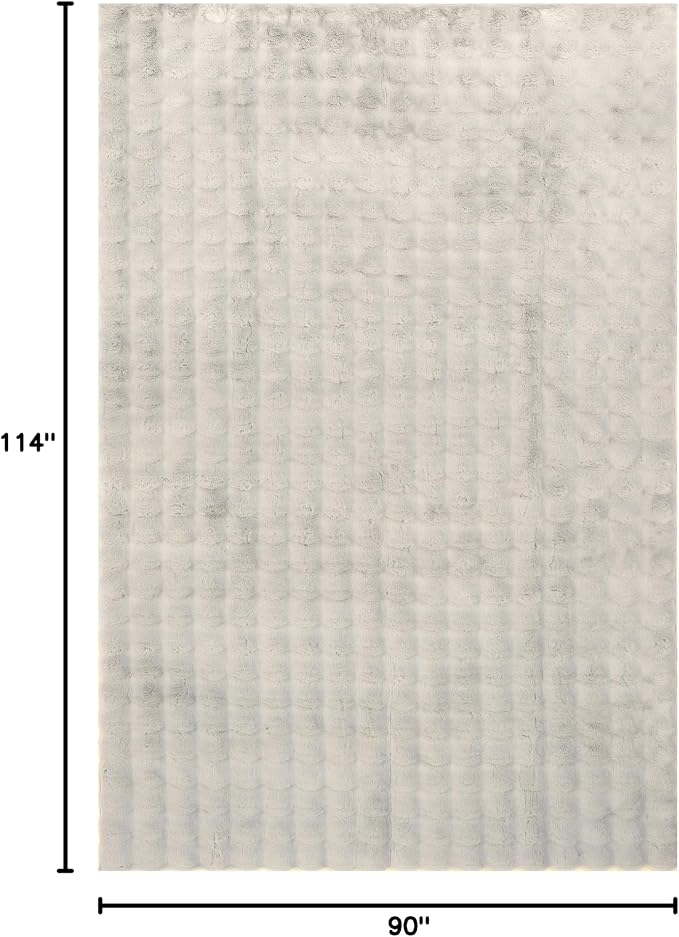 nuLOOM Jeni Grey Checkered Washable Area Rug - Image 2