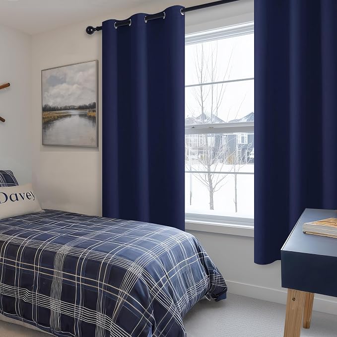 Blackout Curtains for Bedroom, 38 x 63 Inch, 2 Panels | Thermal Insulated - Image 6