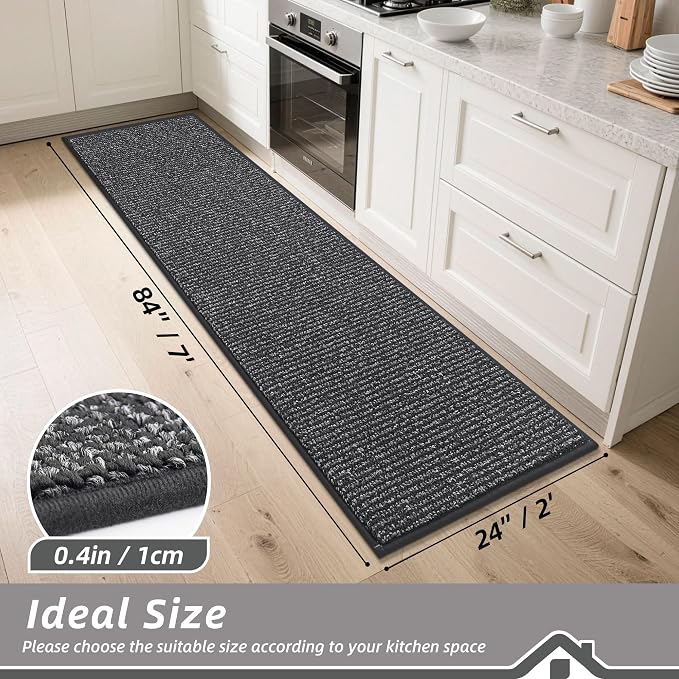 BEQHAUSE Kitchen Runner Rugs 24"x84", Kitchen Mats - Image 2
