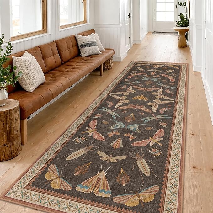 Long Runner Rug 2'6"x10', Washable Non Slip Carpet by HazoHaus