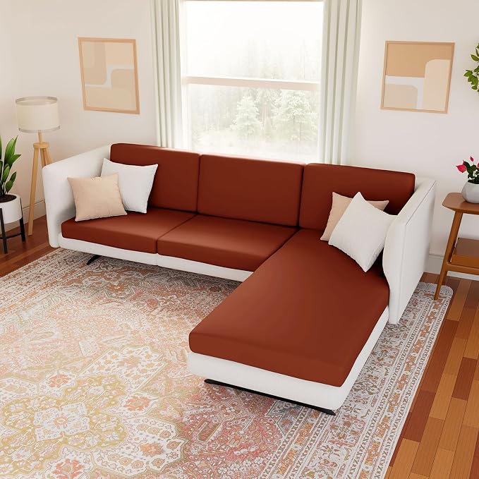 Waterproof Couch Cushion Covers, Stretch Sofa Seat Slipcovers | Stretch Fabric - Image 2