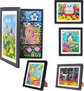 Kids Artwork Frames Changeable - Kids Art Frame,Kids Art Frames Front Opening Holds 150,Children Art Projects Kids Art Frames,8.5x11 Black Picture Frame for Display Kid Art work,With Storage
