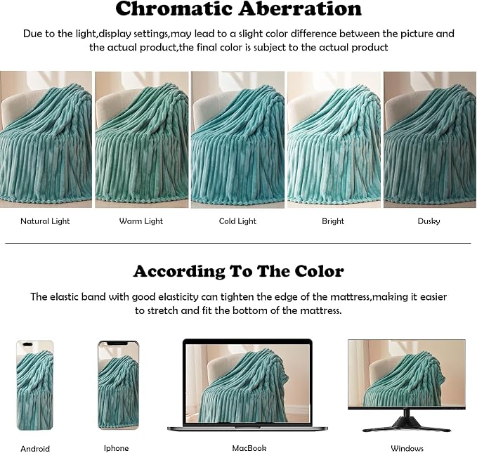 NEWCOSPLAY Fleece Ribbed Cozy King Blanket - Image 6