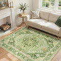 RELEANY Washable Area Rug, Water Repellent, Pet Friendly, Vintage Floral Boho by RELEANY