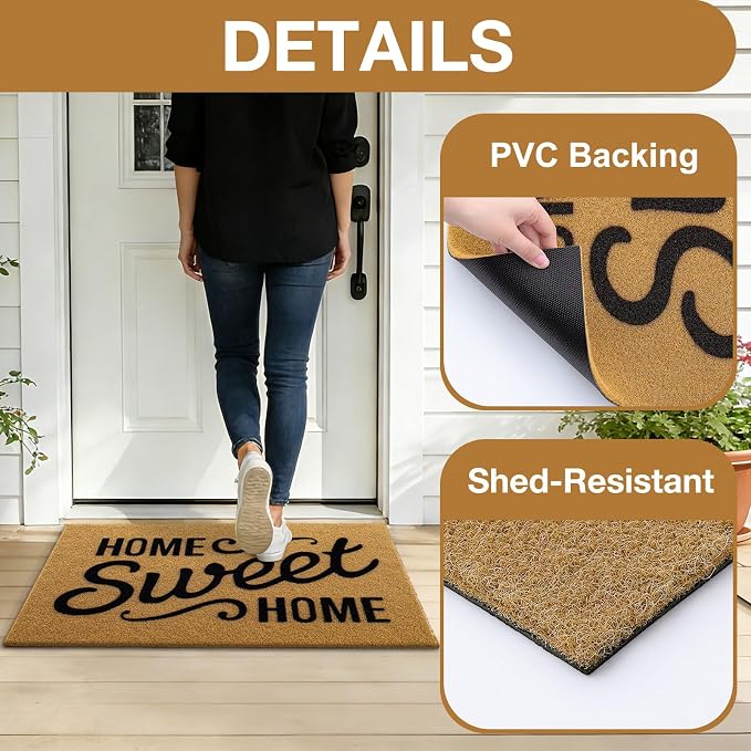 OLANLY Front Door Mat, Low Profile Doormat, Stain and Fade Resistant, - Image 4