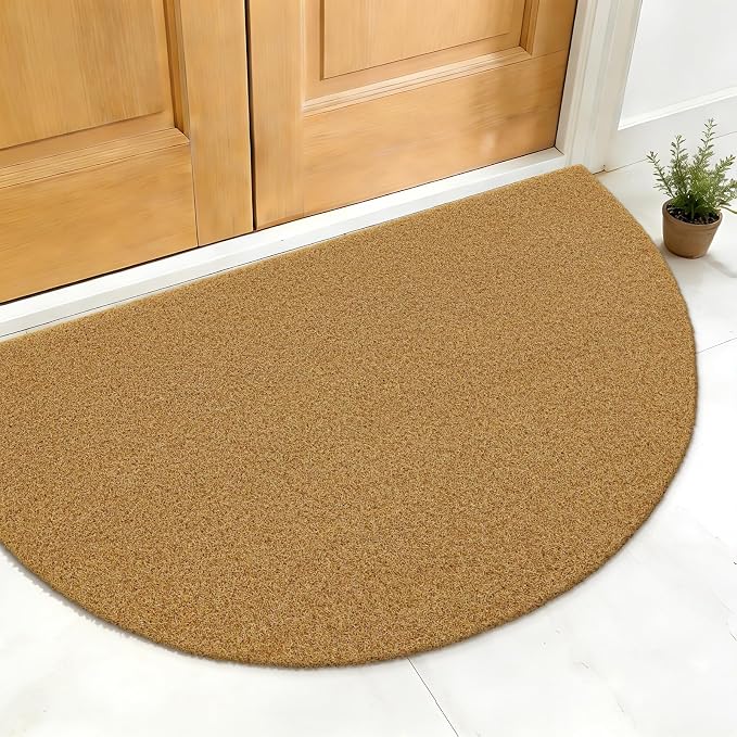 OLANLY Half Circle Front Door Mat, Low Profile Doormat, Stain and Fade Resistant - Image 2