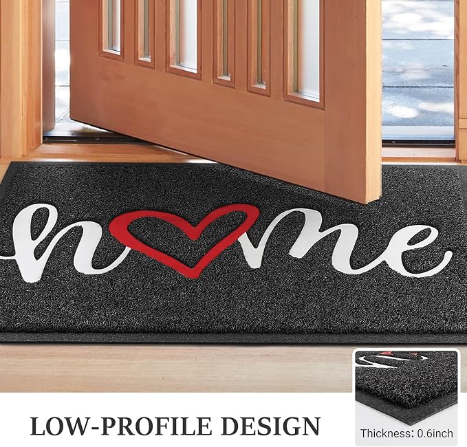 Door Mat Welcome Mat Floor Mat for Entryway, High Traffic Areas | Low Profile - Image 4