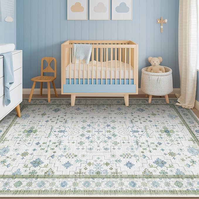 Oushak Area Rug for Bedroom 5x7 - Image 3