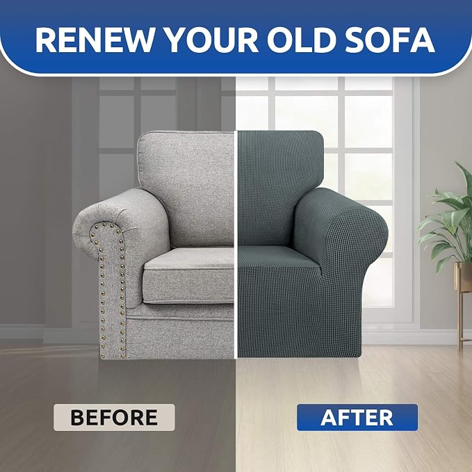 Stretch Chair Sofa Slipcover, Single Couch Cover, Pet Friendly Furniture - Image 7