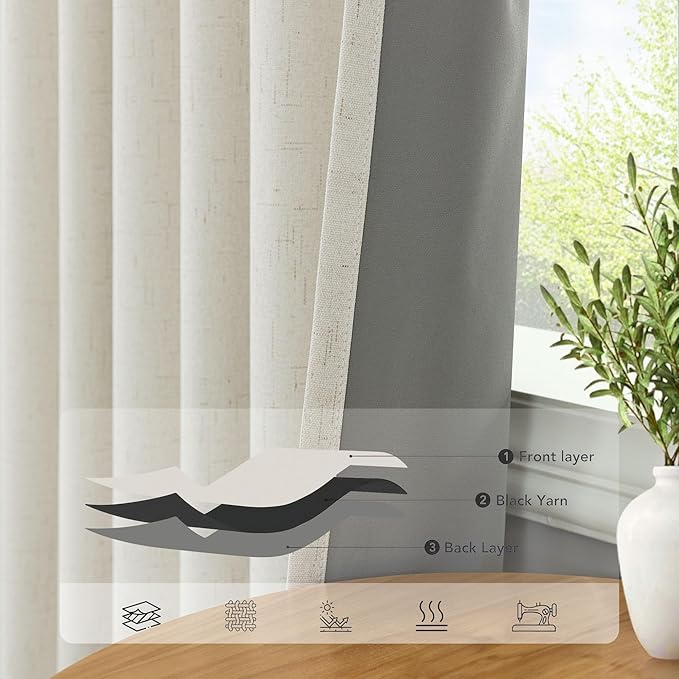 Pitalk 108 Inch Long Blackout Curtains & Drapes - Image 5