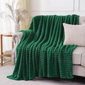 Christmas Green Throw Blanket for Couch Sofa 60"x80" Striped Design | Fleece by Unknown