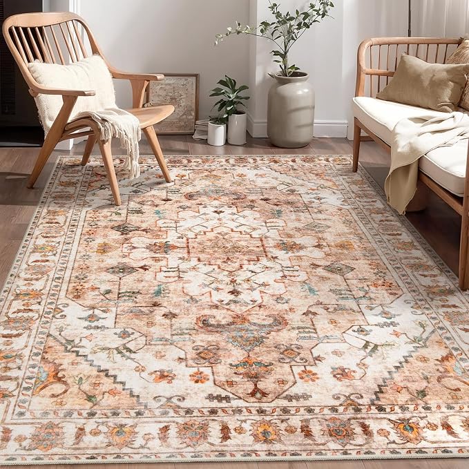 SERISSA 4x6 Washable Non Slip Boho Area Rug - Image 5