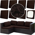 8Pcs Outdoor Cushion Covers, Elastic Patio Cushion Covers | Washable, by dreahoteztil