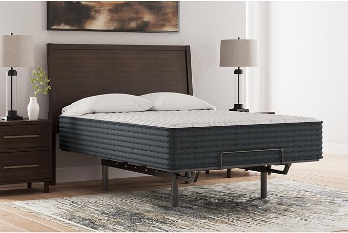 Signature Design by Ashley Hybrid 1200 12" Firm Moisture Wicking Mattress with Charcoal-Infused Gel Memory Foam and Edge Support for Pressure Relief, Temperature Regulating, King, Fiberglass Free