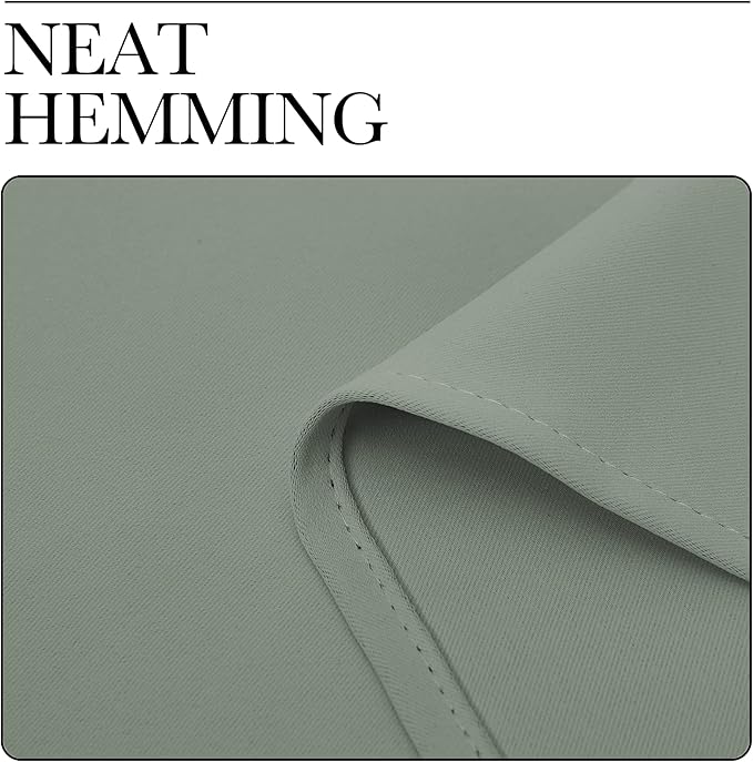 NICETOWN Sage Green Nursery Essential Thermal Insulated Solid Grommet Top - Image 8