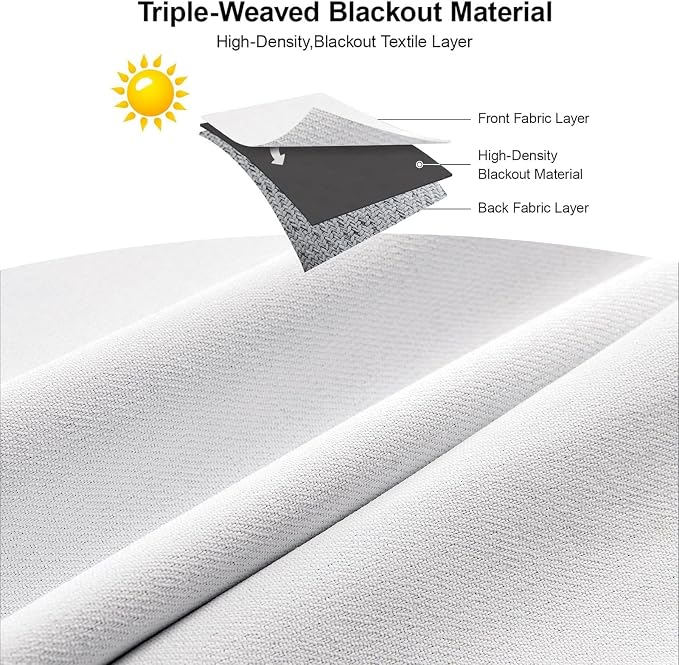 Joydeco Faux Linen Blackout Curtains - Image 2